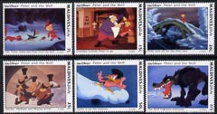 Maldive Islands 1993 scenes from Walt Disneys Peter & the Wolf - short set 6 vals to 1R unmounted mint, SG 1944-49, stamps on disney, stamps on fairy tales, stamps on dogs, stamps on wolves, stamps on bridges, stamps on birds, stamps on shooting