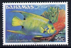 Bahamas 1987 Queen Angelfish 50c (1987 imprint date) unmounted mint, SG 796, stamps on fish