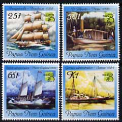 Papua New Guinea 1999 Australia 99 Stamp Exhibition (Ships) perf set of 4 unmounted mint, SG 853-56, stamps on ships, stamps on stamp exhibitions