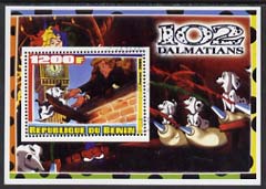 Benin 2005 Disney's 102 Dalmations #2 perf m/sheet fine cto used, stamps on disney, stamps on filmes, stamps on cinema, stamps on movies, stamps on cartoons, stamps on dogs, stamps on 