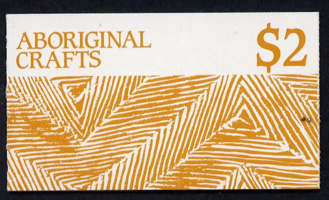 Australia 1987 Aboriginal Crafts $2 booklet complete (SG SB58), stamps on crafts