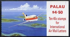 Palau 1989 $4.50 Aircraft booklet complete, stamps on aviation