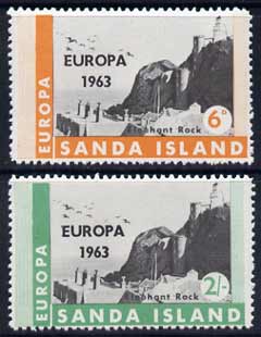 Sanda Island 1963 Europa perf set of 2 showing Lighthouses unmounted mint, stamps on europa, stamps on lighthouses