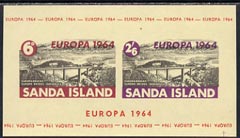 Sanda Island 1964 Europa imperf m/sheet (Europa Bridge) on buff paper unmounted mint, stamps on europa, stamps on bridges