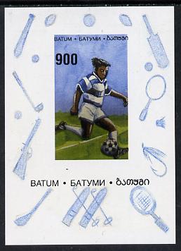 Batum 1996 Sports - Football 900 value individual imperf sheetlet unmounted mint, stamps on , stamps on  stamps on football  sport