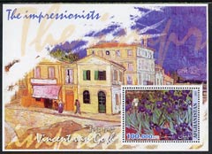 Afghanistan 2001 The Impressionists - Vincent Van Gogh #1 perf souvenir sheet unmounted mint, stamps on arts, stamps on van gogh