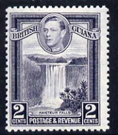 British Guiana 1938-52 KG6 Kaieteur Falls 2c P12.5 unmounted mint SG 309, stamps on waterfalls, stamps on  kg6 , stamps on 