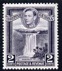 British Guiana 1938-52 KG6 Kaieteur Falls 2c P13 x 14 unmounted mint SG 309a, stamps on waterfalls, stamps on  kg6 , stamps on 