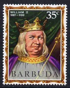 Barbuda 1970-71 English Monarchs SG 43 William II unmounted mint*, stamps on royalty