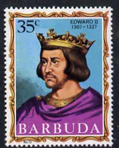 Barbuda 1970-71 English Monarchs SG 51 Edward II unmounted mint*, stamps on royalty