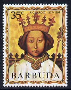 Barbuda 1970-71 English Monarchs SG 53 Richard II unmounted mint*, stamps on royalty