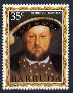 Barbuda 1970-71 English Monarchs SG 61 Henry VIII unmounted mint*, stamps on royalty