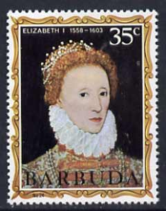 Barbuda 1970-71 English Monarchs SG 65 Elizabeth II unmounted mint*, stamps on royalty