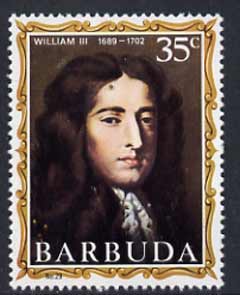 Barbuda 1970-71 English Monarchs SG 70 William III unmounted mint*, stamps on royalty