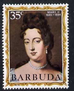Barbuda 1970-71 English Monarchs SG 71 Mary II unmounted mint*, stamps on , stamps on  stamps on royalty