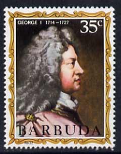 Barbuda 1970-71 English Monarchs SG 73 George I unmounted mint*, stamps on royalty