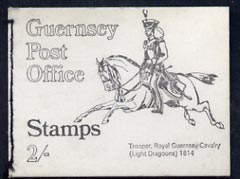 Guernsey 1969 2s Booklet (Royal Guernsey Light Dragoons) complete and pristine, SG SB1, stamps on militaria, stamps on horses