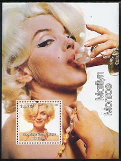 Congo 2005 Marilyn Monroe perf s/sheet #03 unmounted mint, stamps on films, stamps on cinema, stamps on entertainments, stamps on women, stamps on personalities, stamps on marilyn, stamps on monroe