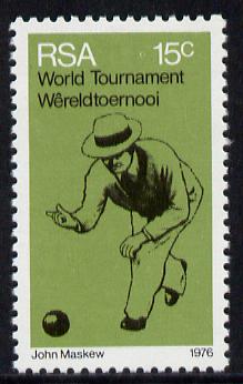 South Africa 1976 Bowls Tournament from Sporting Commemoration set unmounted mint, SG 393*, stamps on sport, stamps on bowls