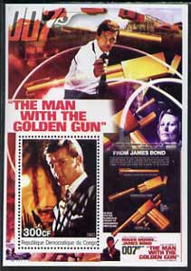 Congo 2003 James Bond Movies #09 - The Man With The Golden Gun perf s/sheet unmounted mint, stamps on movies, stamps on films, stamps on  spy , stamps on cinena