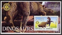 Somalia 2002 Dinosaurs perf s/sheet #3 (with Rotary Logo) fine unmounted mint, stamps on dinosaurs, stamps on rotary