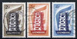 Luxembourg 1956 Europa set of 3 very fine used, SG 609-11 cat 7+, stamps on europa, stamps on 