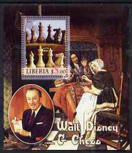 Liberia 2005 Walt Disney & Chess #2 perf s/sheet unmounted mint, stamps on chess, stamps on disney