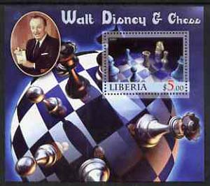 Liberia 2005 Walt Disney & Chess #3 perf s/sheet unmounted mint, stamps on , stamps on  stamps on chess, stamps on  stamps on disney