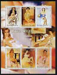 Eritrea 2003 Pin-up Art by Fritz Willis perf sheetlet containing 6 values unmounted mint, stamps on , stamps on  stamps on arts, stamps on  stamps on women, stamps on  stamps on nudes, stamps on  stamps on fantasy