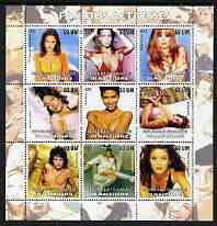 Mauritania 2003 Famous Actresses #1 perf sheetlet containing 9 values unmounted mint, stamps on , stamps on  stamps on films, stamps on  stamps on cinema, stamps on  stamps on entertainments, stamps on  stamps on women, stamps on  stamps on personalities
