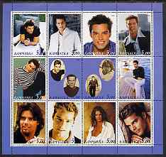 Kamchatka Republic 2000 Ricky Martin perf sheetlet containing 12 values unmounted mint, stamps on music, stamps on pops, stamps on personalities, stamps on films, stamps on cinema