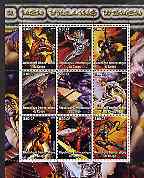 Congo 2002 X-Men, Villains, Women perf sheet containing set of 9 values unmounted mint, stamps on entertainments, stamps on films, stamps on cinema, stamps on comics, stamps on fantasy, stamps on sci-fi, stamps on women