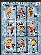Kyrgyzstan 2001 Football - World Cup Korea Japan #3 perf sheetlet containing 9 values unmounted mint, stamps on football, stamps on sport