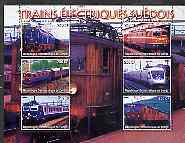 Congo 2005 Swedish Electric Trains perf sheetlet containing set of 6 values unmounted mint, stamps on railways
