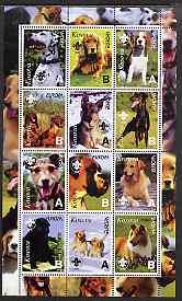 Kosova 2000 Europa - Dogs perf sheetlet containing set of 12 values each with Scout Logo unmounted mint , stamps on europa, stamps on dogs, stamps on scouts