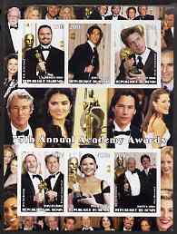 Benin 2003 75th Annual Academy Awards imperf sheetlet #2 containing 6 values unmounted mint (shows E Armstrong, A Brody, R Gere, etc), stamps on , stamps on  stamps on films, stamps on  stamps on cinema, stamps on  stamps on movies, stamps on  stamps on personalities, stamps on  stamps on 