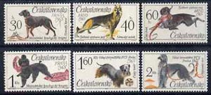 Czechoslovakia 1965 Canine Events set of 6 unmounted mint, SG 1493-98, stamps on dogs, stamps on poodle, stamps on  gsd , stamps on retriever, stamps on terrier, stamps on afghan, stamps on 