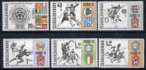 Czechoslovakia 1970 Mexico World Cup Football Championships set of 6 unmounted mint, SG1907-12, stamps on football, stamps on sport