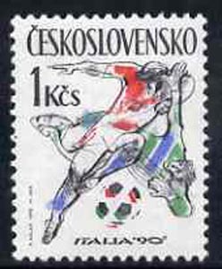 Czechoslovakia 1990 World Cup Football Championships, Italy unmounted mint SG3024*, stamps on football, stamps on sport