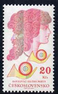Czechoslovakia 1992 Post Bank 20k unmounted mint, SG3104, stamps on postal, stamps on banking