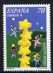 Spain 2000 Europa 70p (Building Europe) unmounted mint, SG3646, stamps on europa