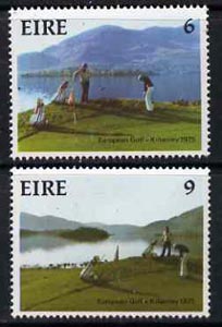Ireland 1975 Ninth European Amatuer Golf Team Championships set of 2 unmounted mint, SG 373-74 , stamps on , stamps on  stamps on golf