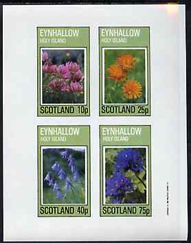 Eynhallow 1982 Flowers #30 imperf set of 4 values unmounted mint, stamps on flowers