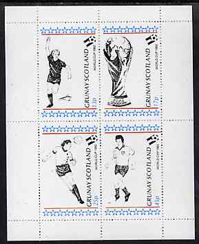 Grunay 1982 Football World Cup perf sheetlet containing set of 4 values unmounted mint, stamps on football, stamps on sport