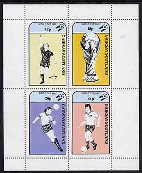 Gairsay 1982 Football World Cup perf sheetlet containing set of 4 values unmounted mint, stamps on football, stamps on sport