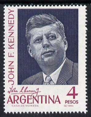 Argentine Republic 1964 Kennedy Memorial unmounted mint SG 1109*, stamps on kennedy, stamps on 