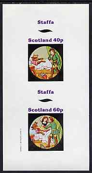 Staffa 1982 Fairy Tales (Little Red Riding Hood) imperf set of 2 values unmounted mint, stamps on , stamps on  stamps on fairy tales, stamps on  stamps on literature, stamps on  stamps on wolves, stamps on  stamps on wolf