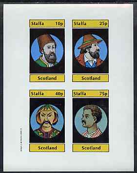 Staffa 1982 People of the World imperf set of 4 values unmounted mint, stamps on fashion, stamps on headdresses, stamps on costumes, stamps on cultures, stamps on hats