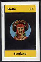 Staffa 1982 People of the World imperf deluxe sheet (Â£2 value) unmounted mint, stamps on fashion, stamps on headdresses, stamps on costumes, stamps on cultures, stamps on hats