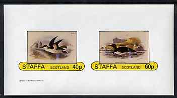 Staffa 1982 Birds #77 imperf set of 2 values unmounted mint, stamps on birds